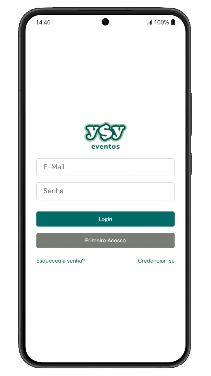 Tela do app YSY Eventos 01