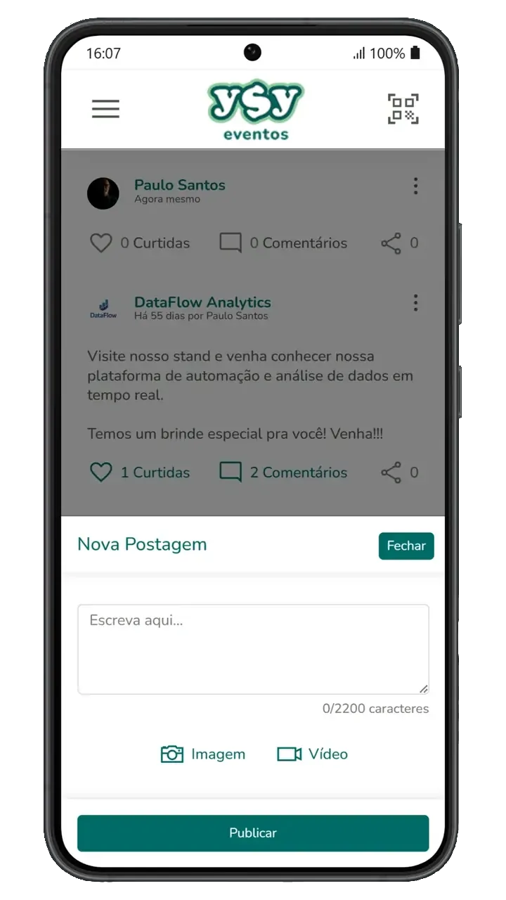 Tela do app YSY Eventos 04