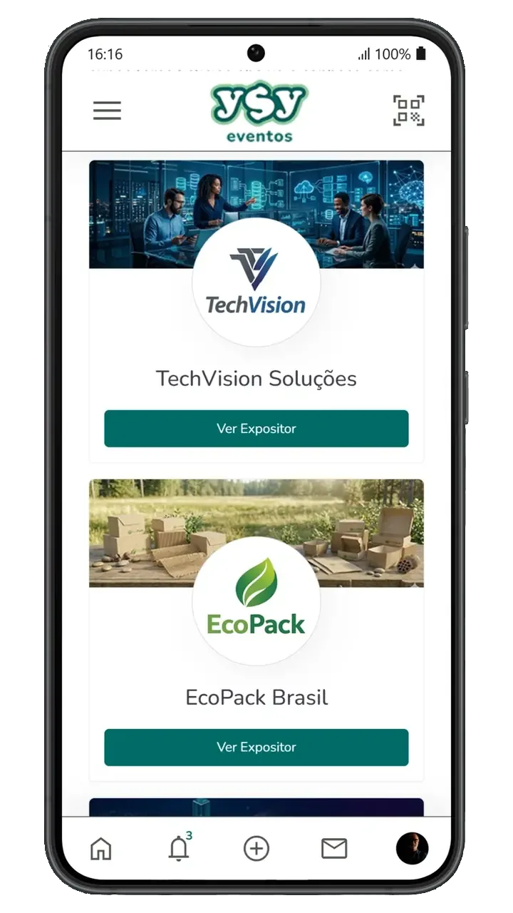 Tela do app YSY Eventos 06